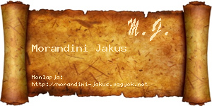 Morandini Jakus névjegykártya